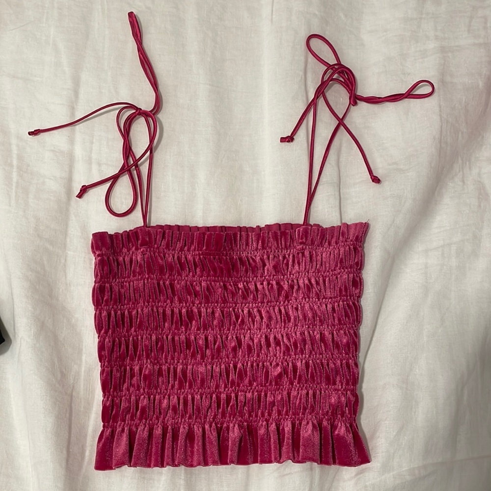 Cotton candy LA pink top